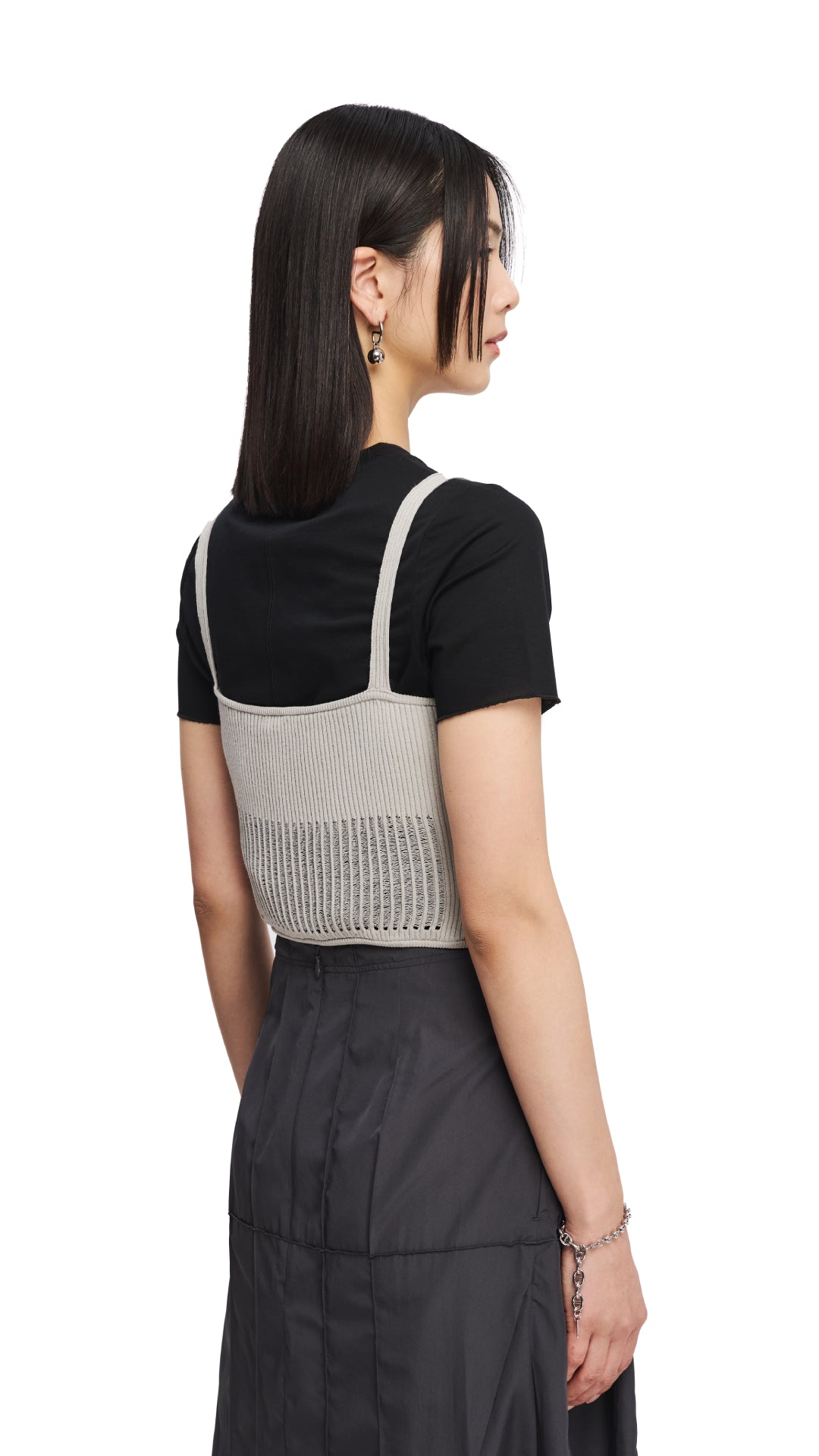 Sexy Drop Stitch Knitted Bustier Top for Women - Lace Up Corset Style Bralette - Perfect for Date Night, Club Wear & Boudoir Photography
