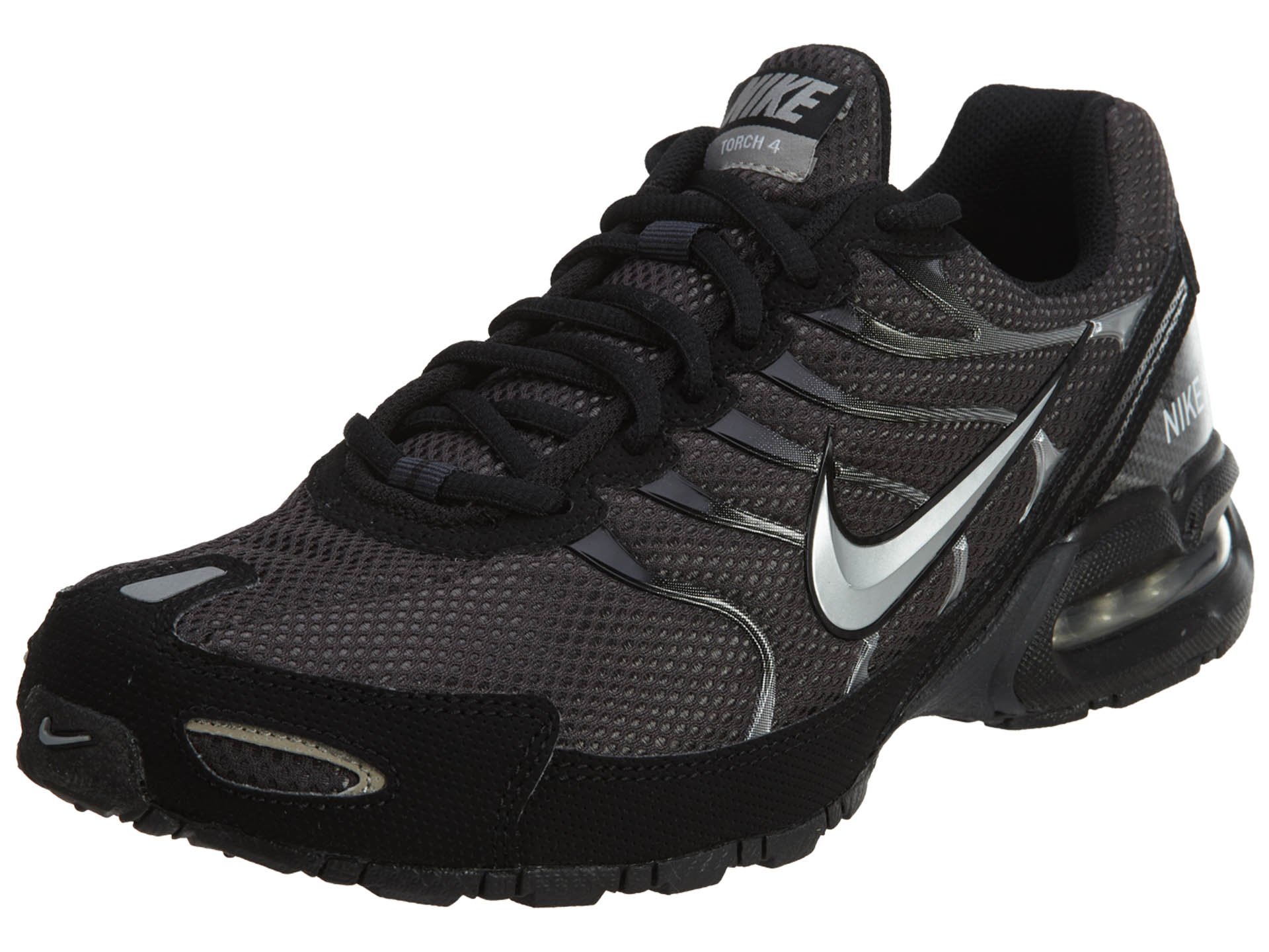 Nike Air Max Torch 4 Men's Running Shoes - Anthracite/Metallic Silver/Black - Size 8 | Lightweight Cushioned Sneakers for Jogging, Gym Workouts & Daily Wear