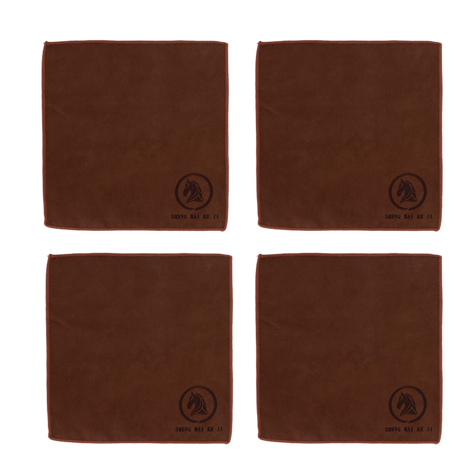 FTVOGUE 4-Pack Double Sided Microfiber Towels - Super Absorbent Car Drying, Kitchen Cleaning & Bathroom Towels (Brown) - Perfect for Auto Detailing, Dish Drying & Household Cleaning