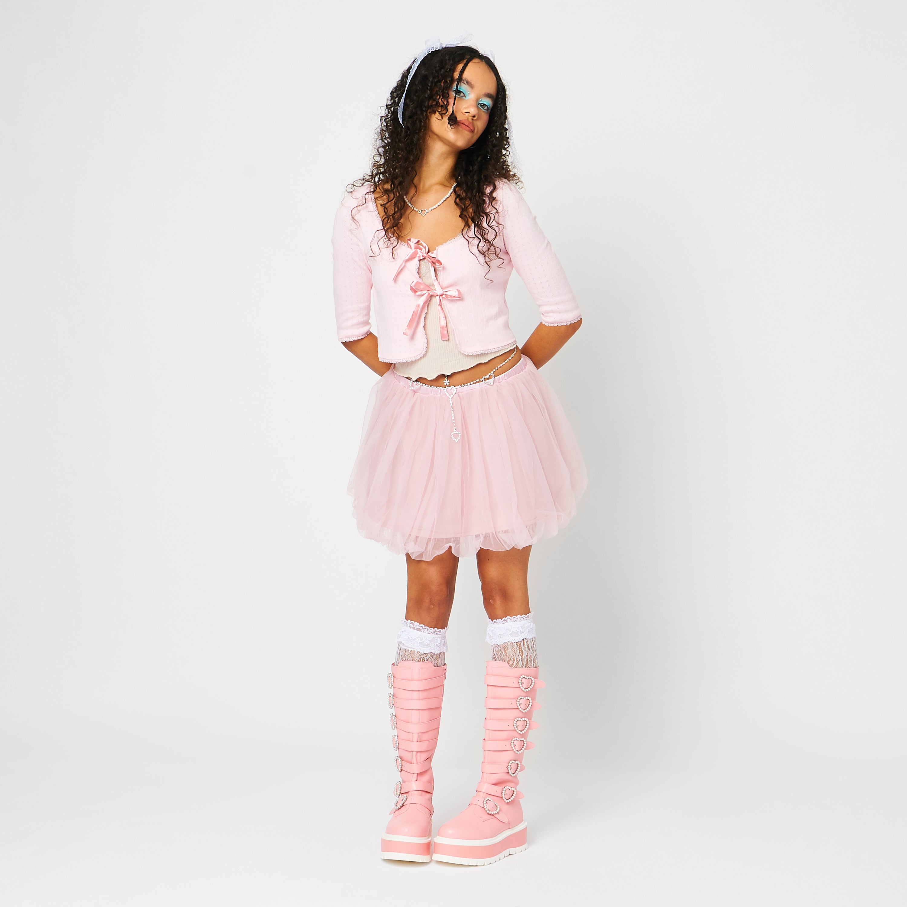 Mizuhiki Kawaii Long Pearl Buckle Boots for Women - Stylish Pink Ankle Boots with Pearl Accents | Perfect for Casual Outfits, Date Nights & Fashion Statements