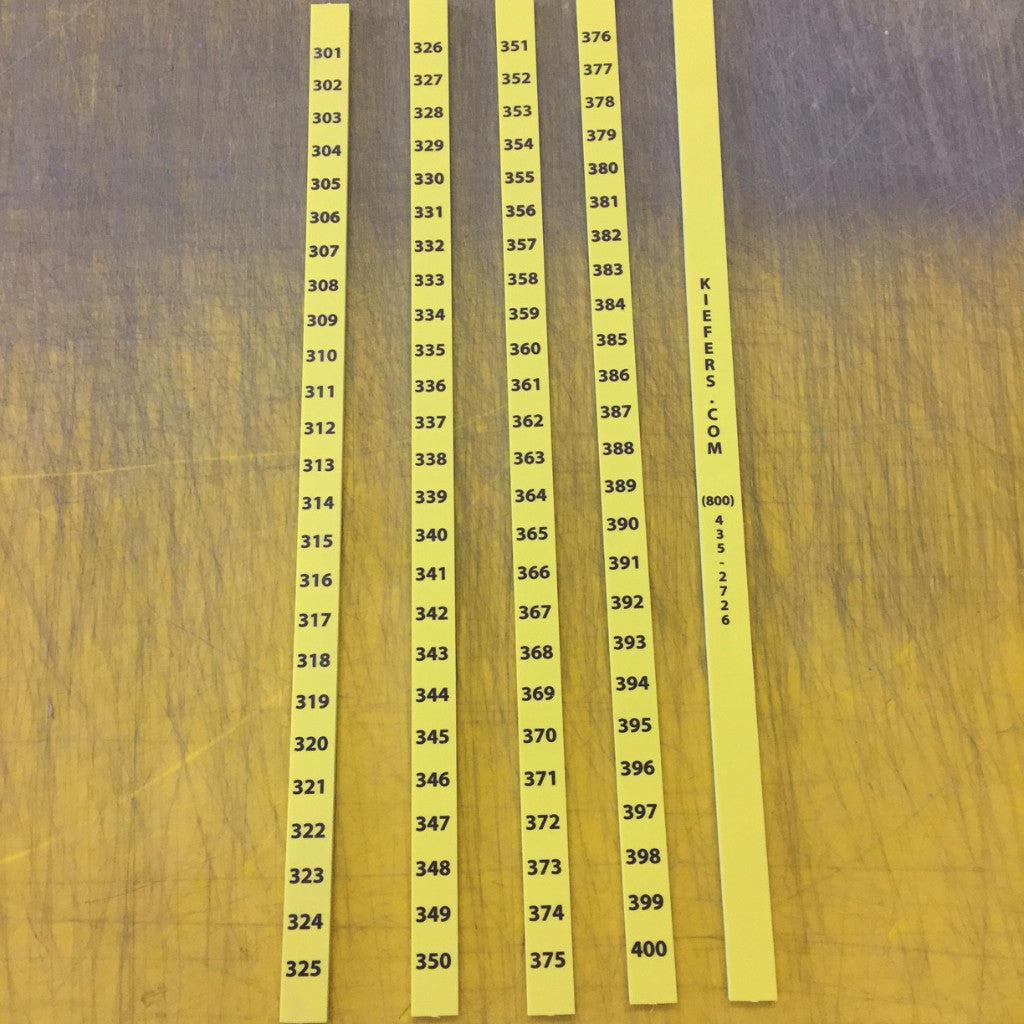 100-Piece Slot File Number Strips for Office Organization | Durable Index Tabs for Filing, Labeling, and Document Sorting