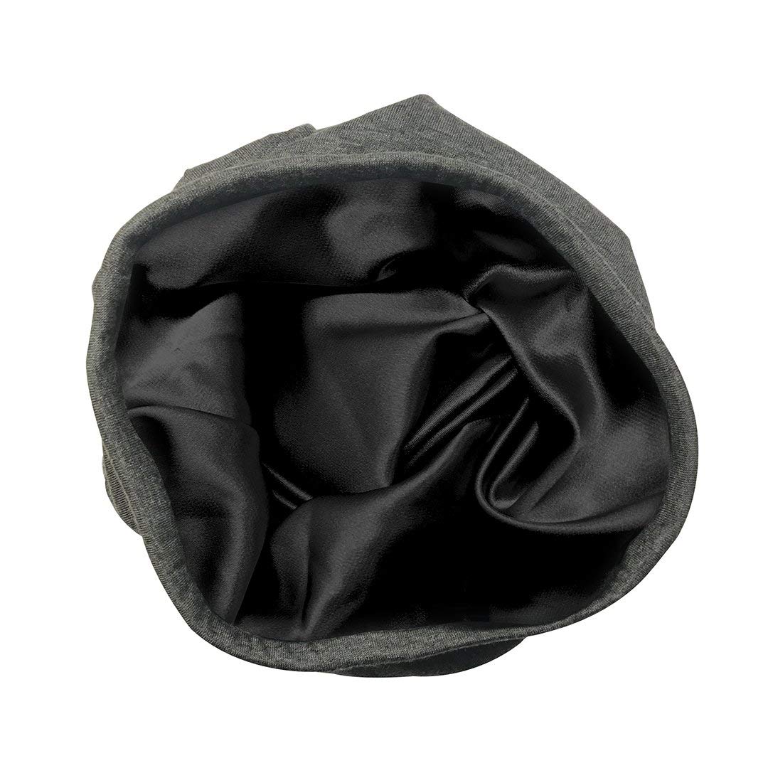 ADAMA Satin Lined Jersey Beanie for Women & Men - Soft Winter Hat with Silk Lining - Warm Unisex Skull Cap for Cold Weather - Perfect for Outdoor Activities, Running, and Daily Wear