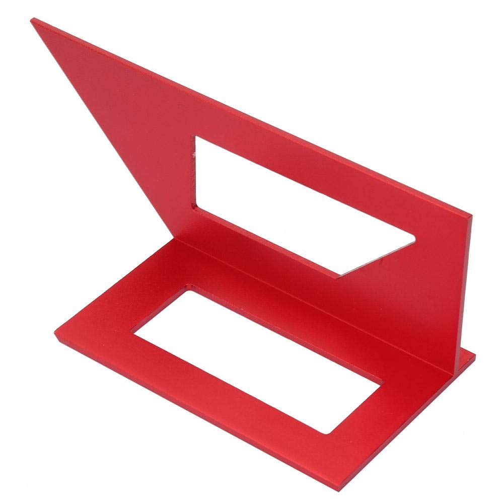 45/90 Degree Miter Gauge - Aluminum Alloy Angle Ruler & Marking Tool for Woodworking - Precise Measuring for DIY Projects, Carpentry & Furniture Making (Red)