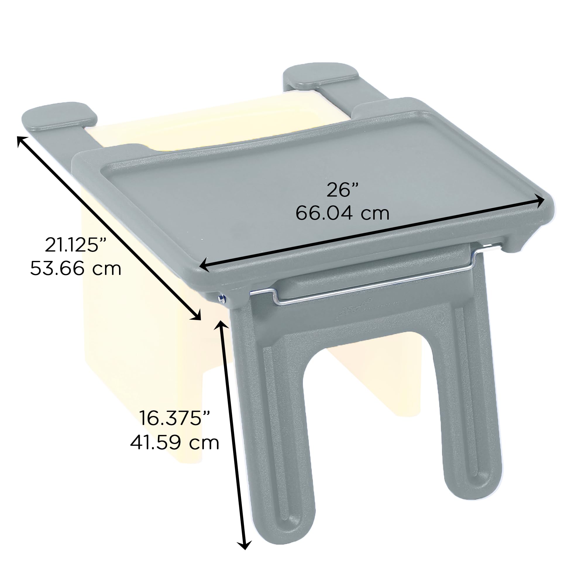 Children's Factory Edutray Kids Desk - Convertible Cube Chair to Desk, Space-Saving Toddler Study Table for Homeschool & Classroom - Gray | Perfect for Small Spaces & Early Learning Activities