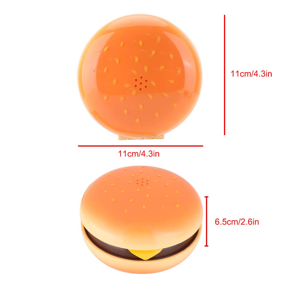Retro Hamburger Phone - Wired Landline Telephone for Home, Office & Restaurant | Novelty Burger-Shaped House Phone with Fun Design | Perfect Gift for Kids & Burger Lovers | Great for Kitchen Decor, Diner Themed Rooms & 80s Nostalgia Collections