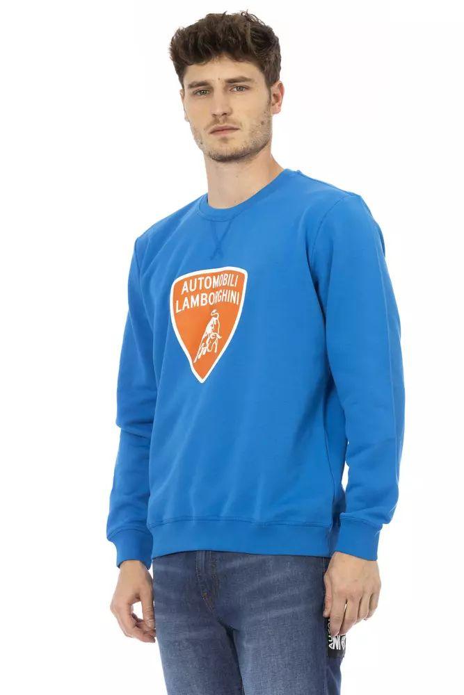 Lamborghini Men's Blue Cotton Sweater - Premium Soft Crewneck Pullover for Casual Wear & Gift Giving | Official Licensed Merchandise | Perfect for Car Enthusiasts & Fashion Lovers