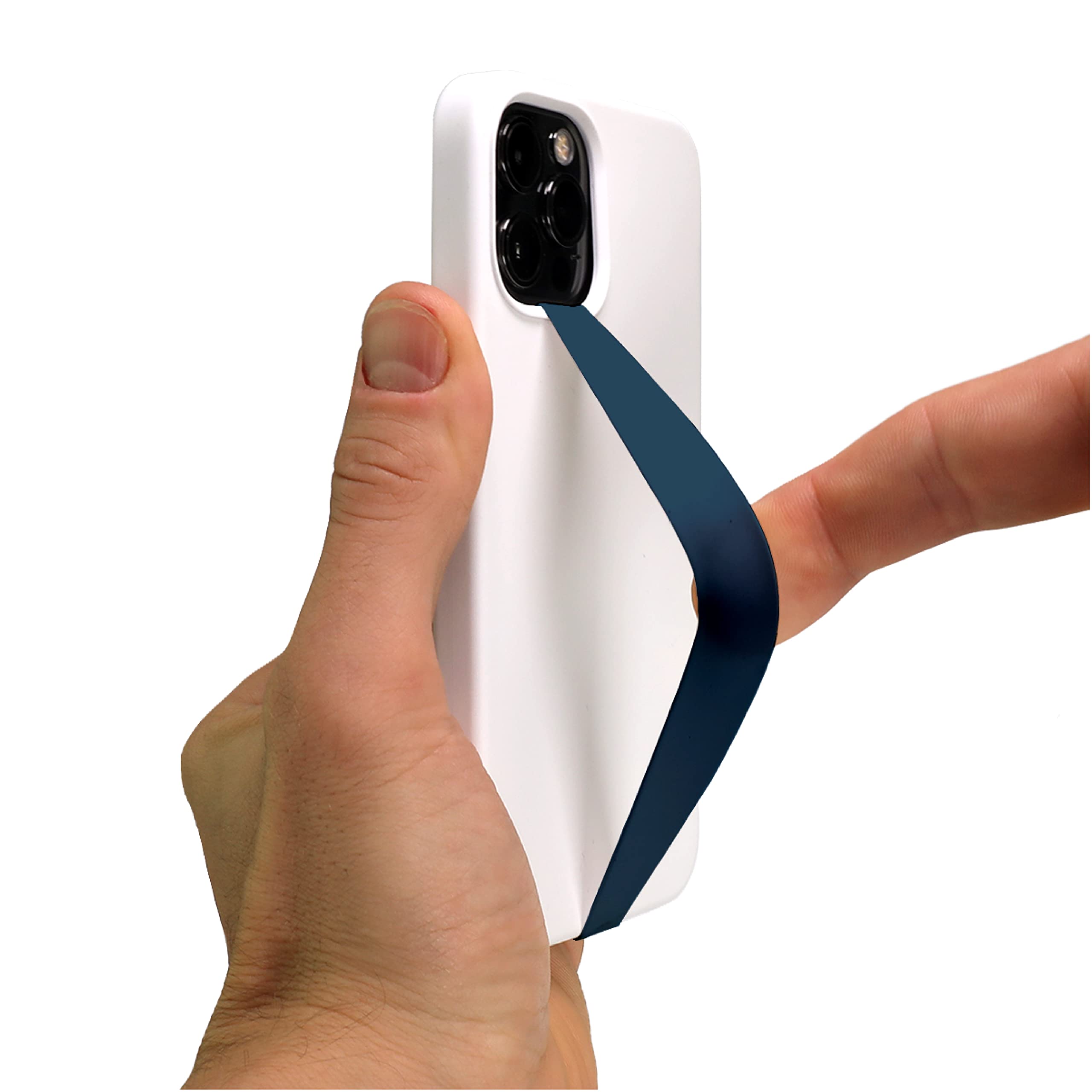 Silicone Stretch Elastic Phone Strap Holder - Secure Phone Grip for Hands, Small Lightweight & Discreet Phone Loop - Perfect for Running, Travel, and Everyday Use