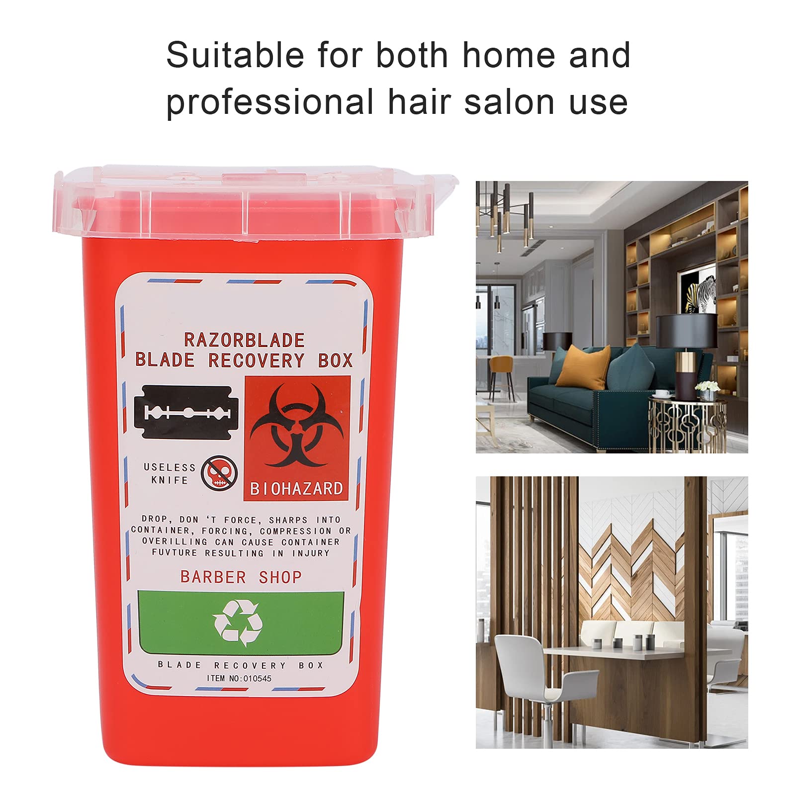 Professional Barber Blade Disposal Container - Safe & Hygienic Razor Blade Disposal Box for Hair Salons, Barbershops & Home Use (Red) | Ideal for Shaving, Haircuts & Grooming Safety