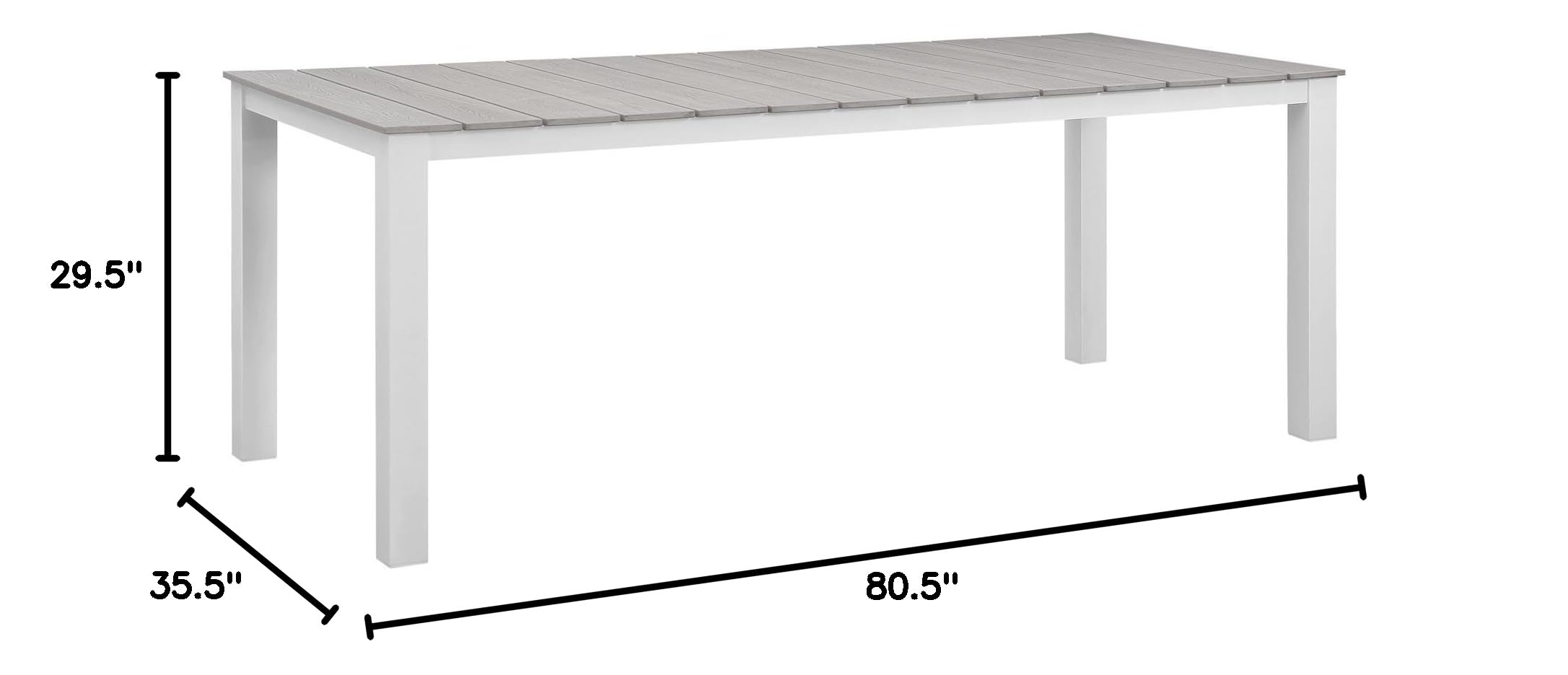 Modway EEI-1509-WHI-LGR 80