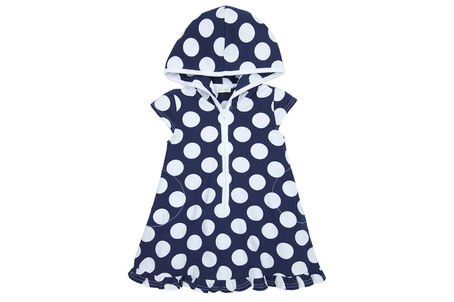 Le Top Girls Big Dot Hooded Beach Cover-Up - Happy Sails | Cute Swimwear Cover for Toddler Girls | Perfect for Pool, Beach & Summer Outings