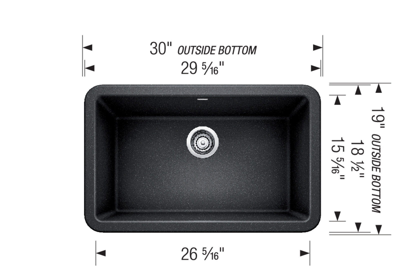Blanco Ikon 30-Inch Apron Front Single Bowl SILGRANIT Kitchen Sink - Durable & Stylish for Modern Farmhouse & Rustic Decor