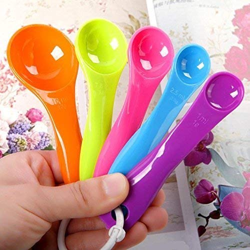 NYRWANA Colorful Measuring Spoons Set - 6-Piece Stainless Steel Kitchen Measuring Spoons for Cooking, Baking & Meal Prep | Perfect for Measuring Dry & Liquid Ingredients