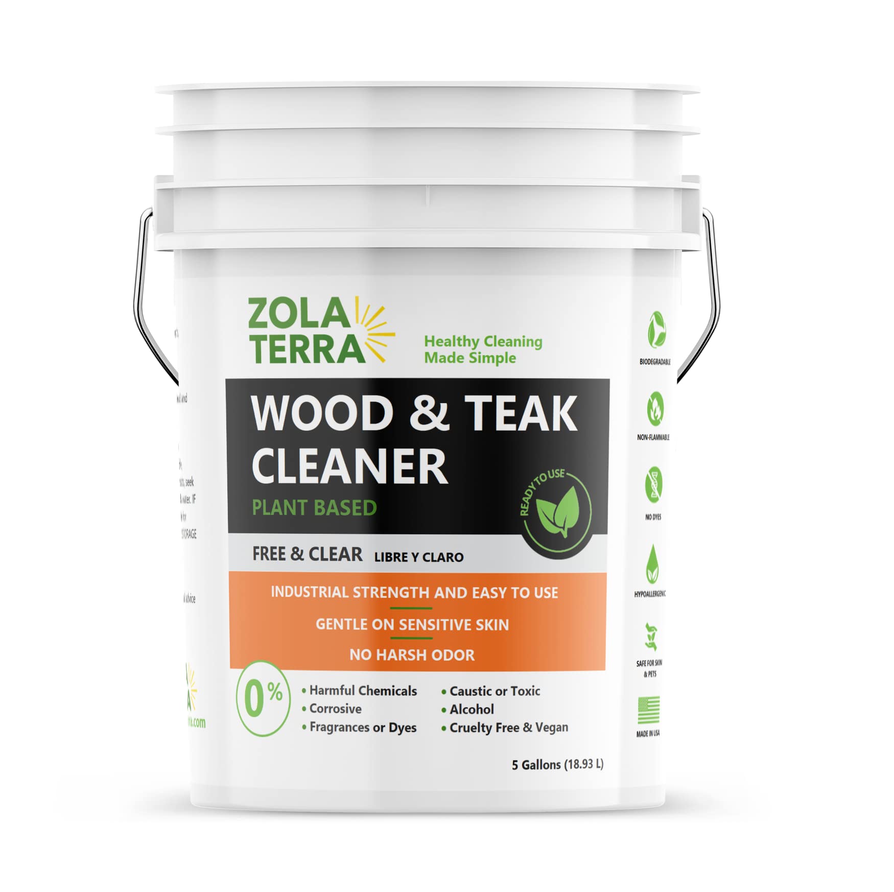 Premium Wood and Teak Cleaner - Restores & Protects Outdoor Furniture, Decks & Boats - All-Natural Formula for Shine & Longevity
