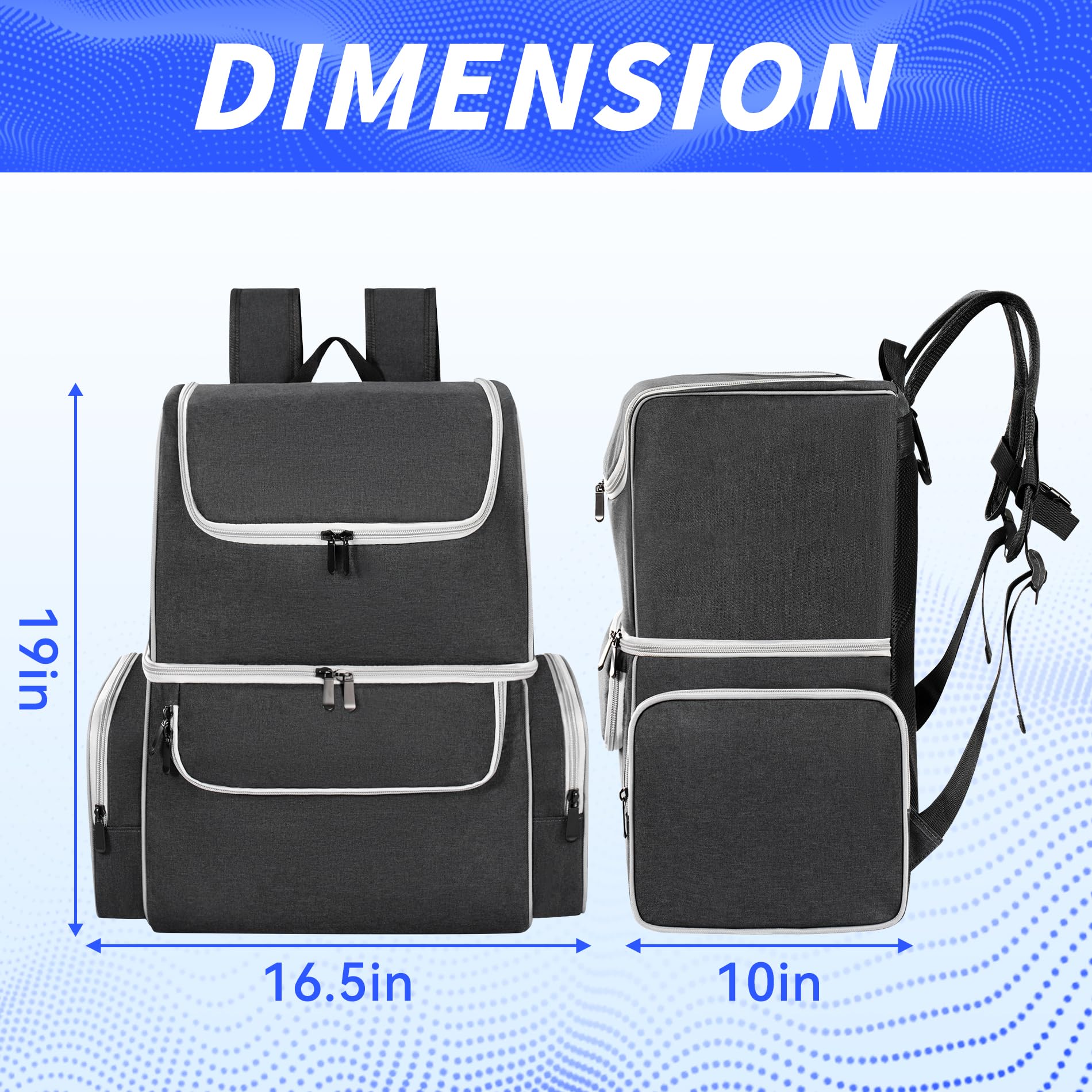 Premium Disc Golf Backpack with Built-in Cooler & Fence Hooks - Holds 18 Discs & 12 Cans - Multi-Pocket Storage for Ultimate Convenience - Perfect for Tournaments, Camping & Outdoor Adventures