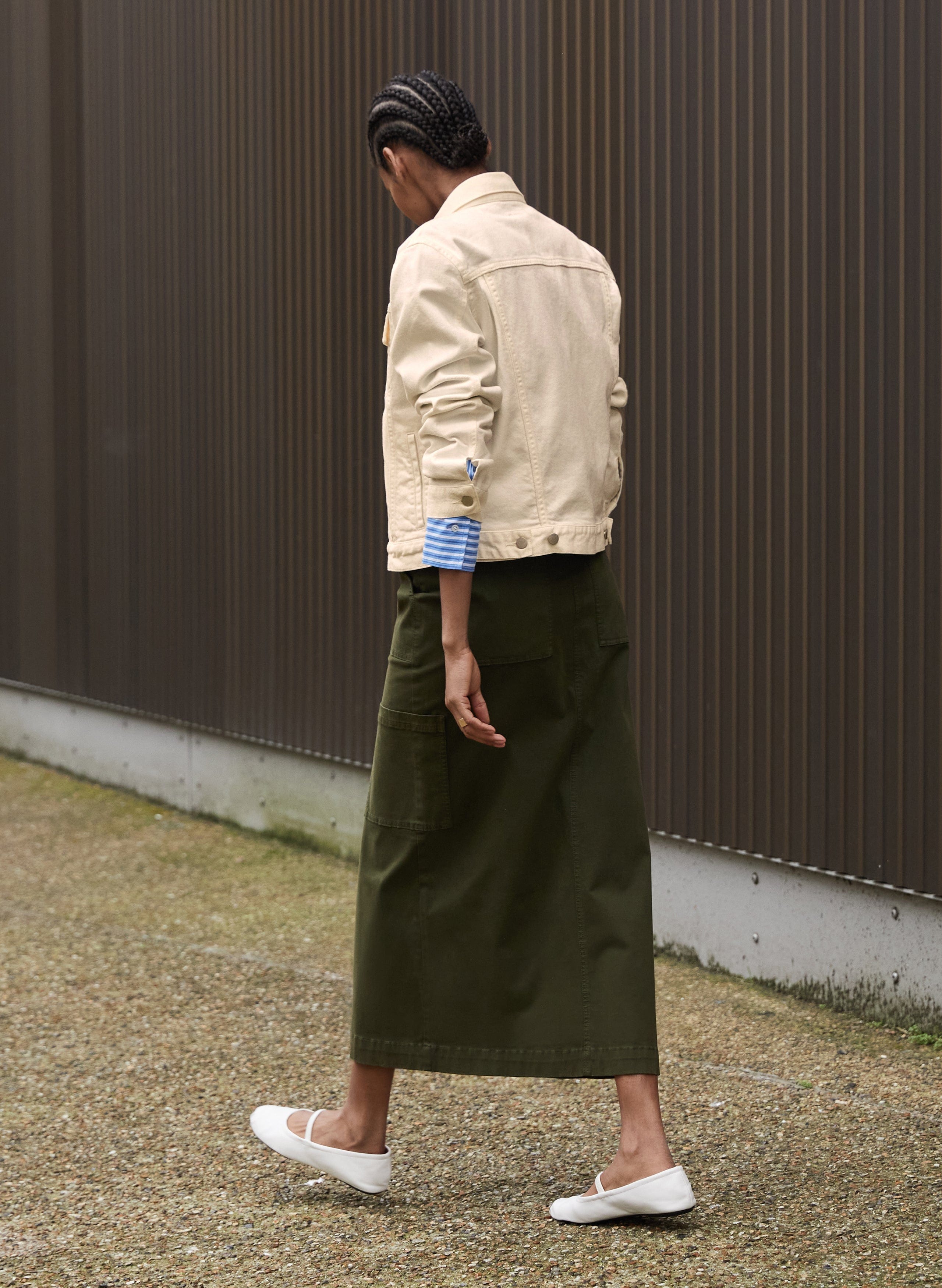 Organic Cotton Skirt for Women | Soft & Comfortable Dark Olive Midi Skirt | Casual Wear, Summer Outfits, Boho Style