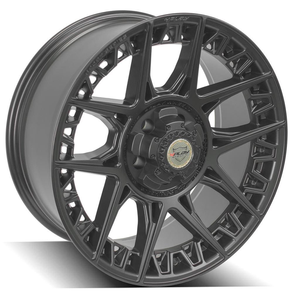 4Play Sport Series 4PS50 Satin Black Wheel 20x9.0 0 Offset 5x150mm Bolt Pattern 110.1mm Hub - Perfect for Off-Road Trucks & SUVs, Custom Car Upgrades & Styling