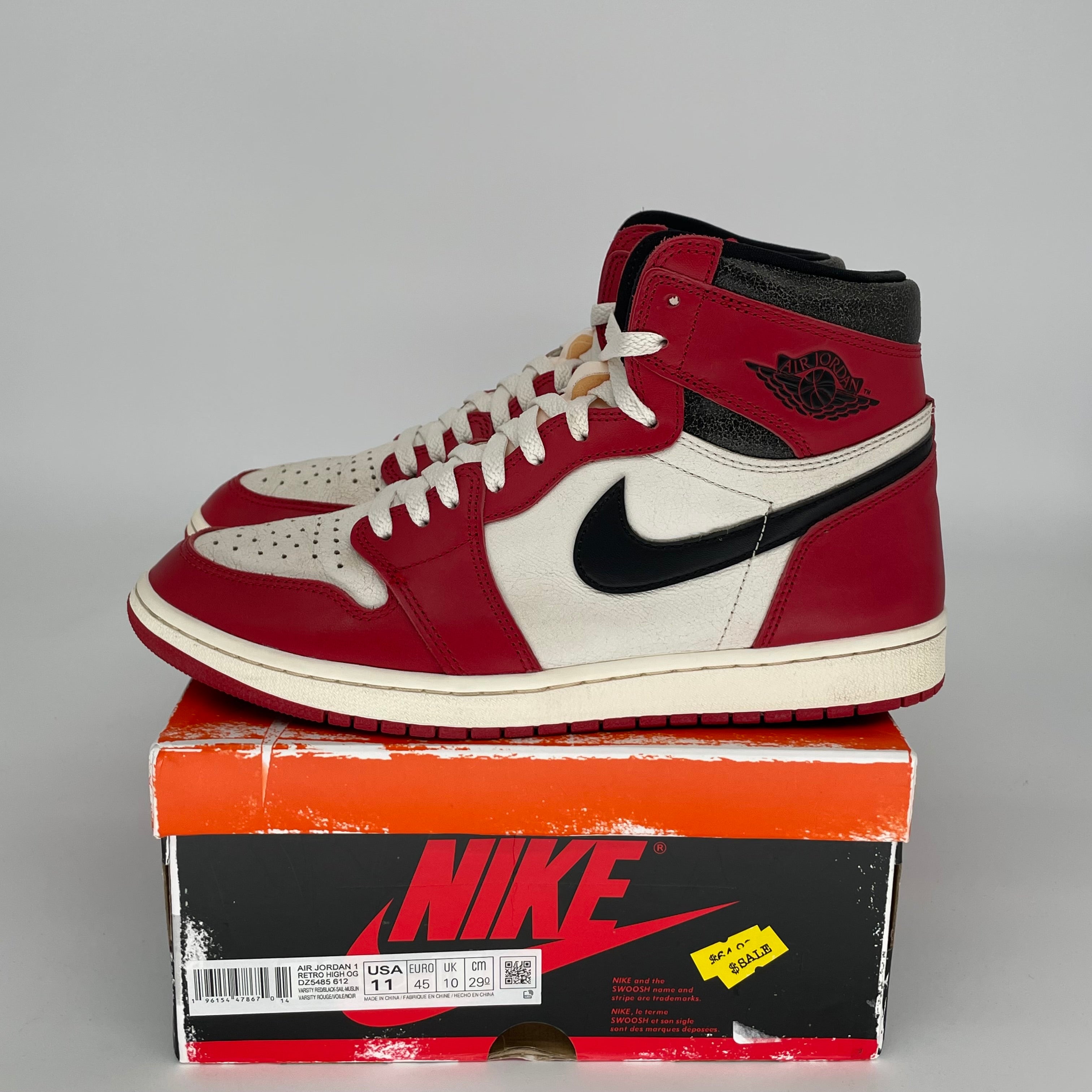 Original Air Jordan 1 Lost and Found Sneakers - Size 11 (DZ5485-612) - Retro Basketball Shoes for Men - Perfect for Streetwear, Collecting & Casual Wear