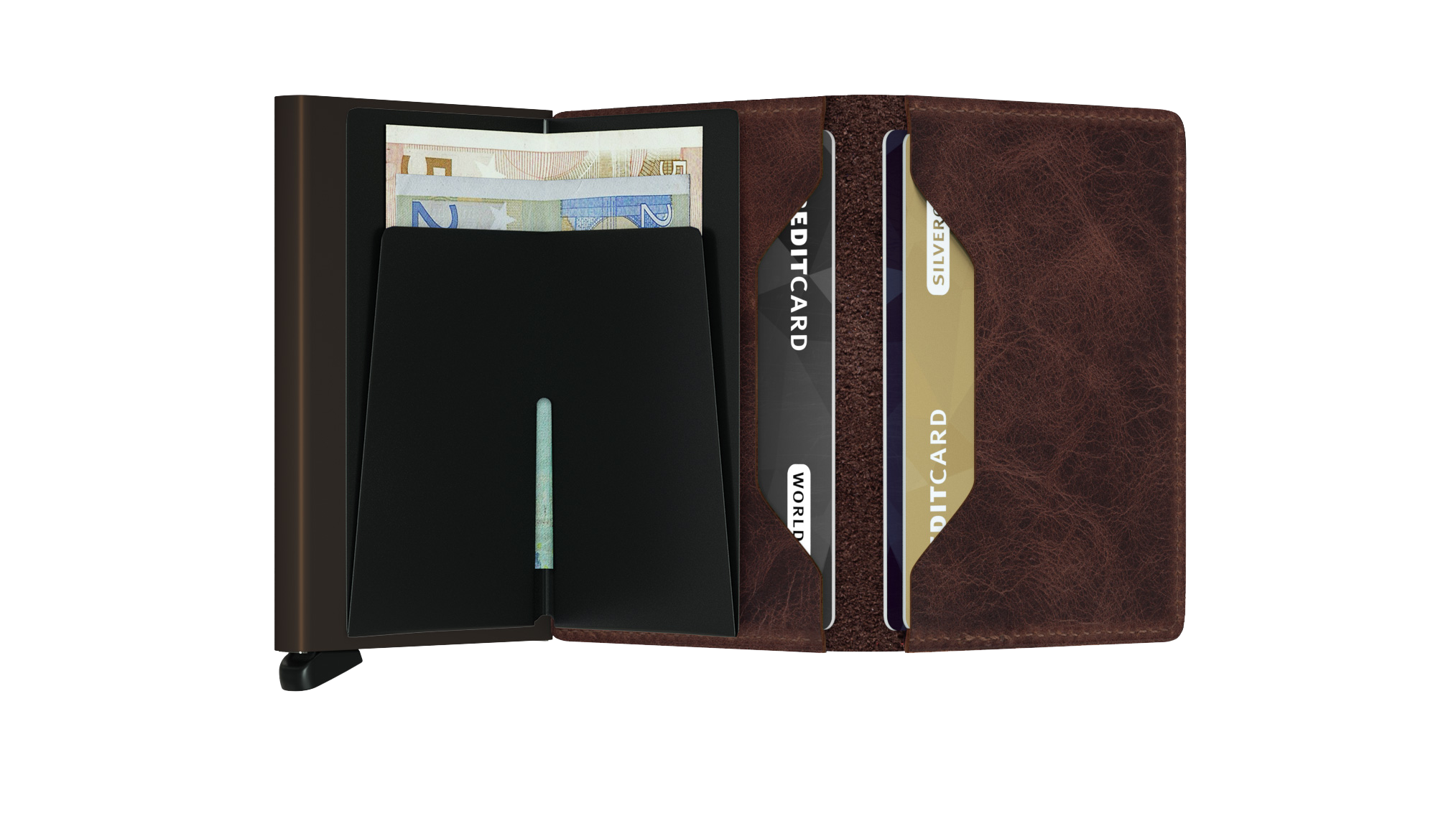 SECRID Slimwallet Vintage - RFID Blocking Leather Wallet for Men & Women | Compact & Stylish Card Holder for Everyday Use, Travel & Business