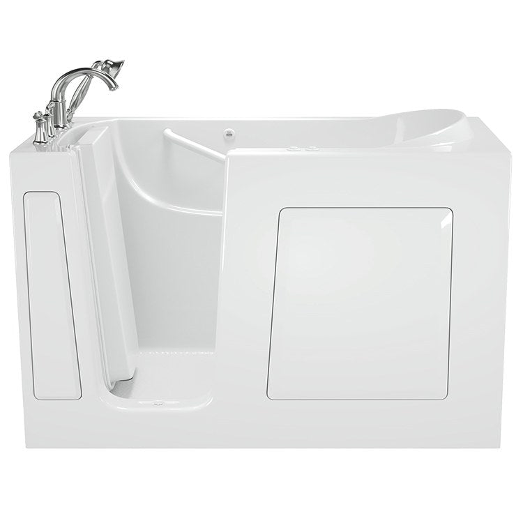 3060 Series 30W x 60L Gelcoat Walk-In Combination Bathtub with Left Hand Drain & Faucet - Perfect for Small Bathrooms and Accessible Bathing