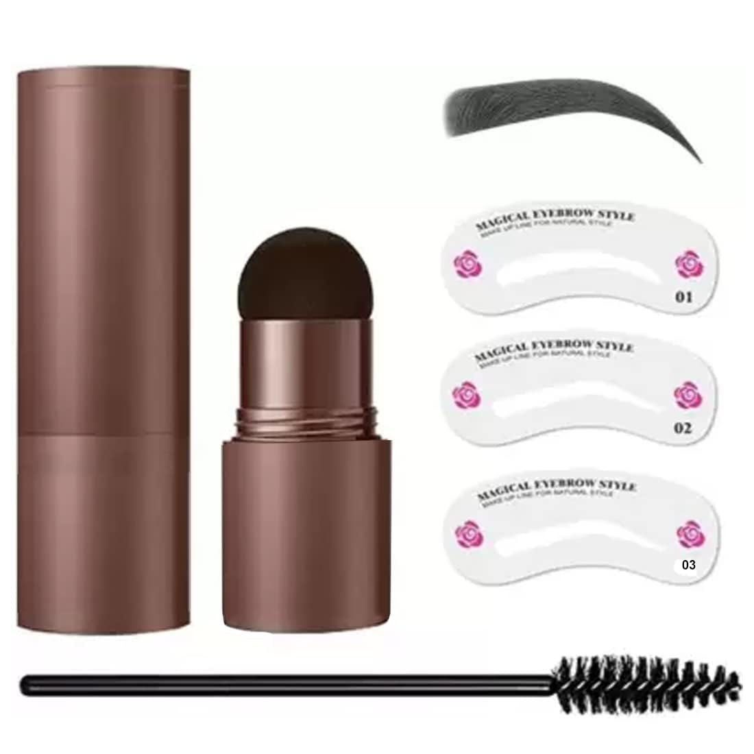 Glowhouse Hairline Shadow Powder Stick - Eyebrow & Hair Powder for Natural Look (Brown, 1 Pack) | Waterproof & Long-Lasting | Perfect for Daily Makeup, Touch-Ups & Covering Gray Hair