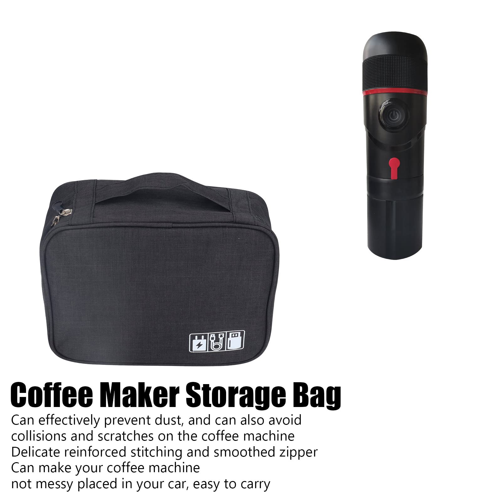 OUKENS Coffee Maker Storage Bag - Durable Canvas & Sponge Travel Case for Espresso Machines with Reinforced Stitching | Portable Coffee Equipment Organizer for Camping, Picnics & Outdoor Adventures
