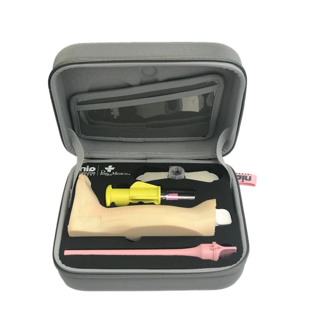 NIO Infant SIM Trainer Kit - Medical Training Leg Model with Fixation Demo Dressing & Bone Models (White & Pink) for Pediatric Nursing Education and Clinical Practice