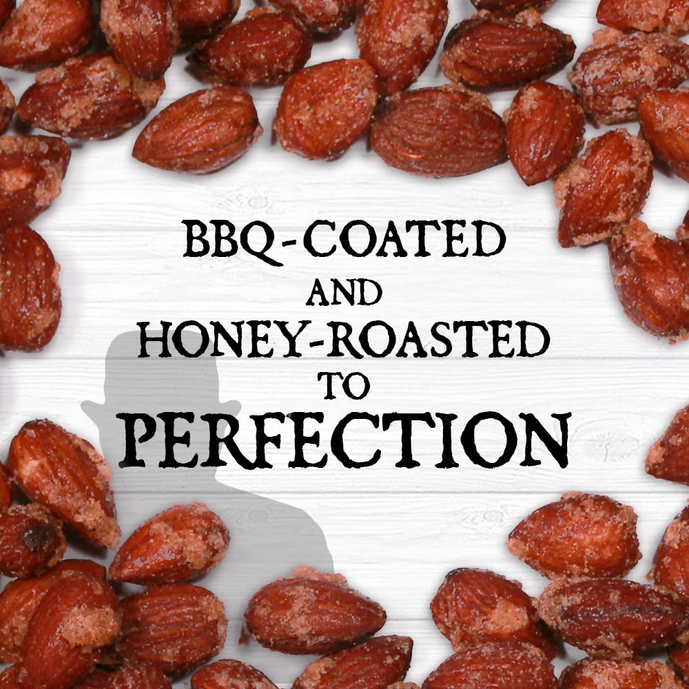 Rufus Teague Hot BBQ Honey Roasted Almonds – Sweet, Spicy & Smoky Gourmet Snacks, 9 oz Resealable Pouch (2 Pack) | Perfect for Parties, Gifts & Healthy On-the-Go Snacking