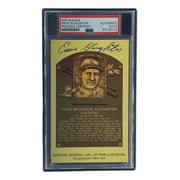 Authentic Enos Slaughter Signed 4x6 St. Louis Cardinals HOF Plaque Card - PSA/DNA Certified #85026133 - Perfect for Baseball Memorabilia Collections & Sports Fan Gifts