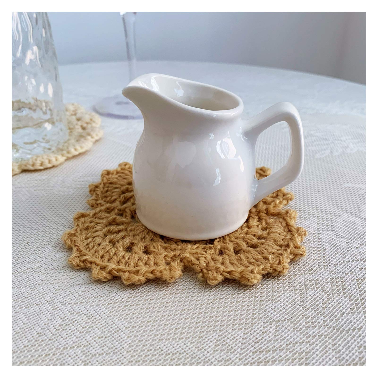 Premium Ceramic Milk Frothing Pitcher with Handle - Small Creamer Jug for Coffee, Latte & Cappuccino - Multifunctional Kitchen Tool for Baristas & Home Use - Perfect for Milk Frothing, Serving Sauces & Creams