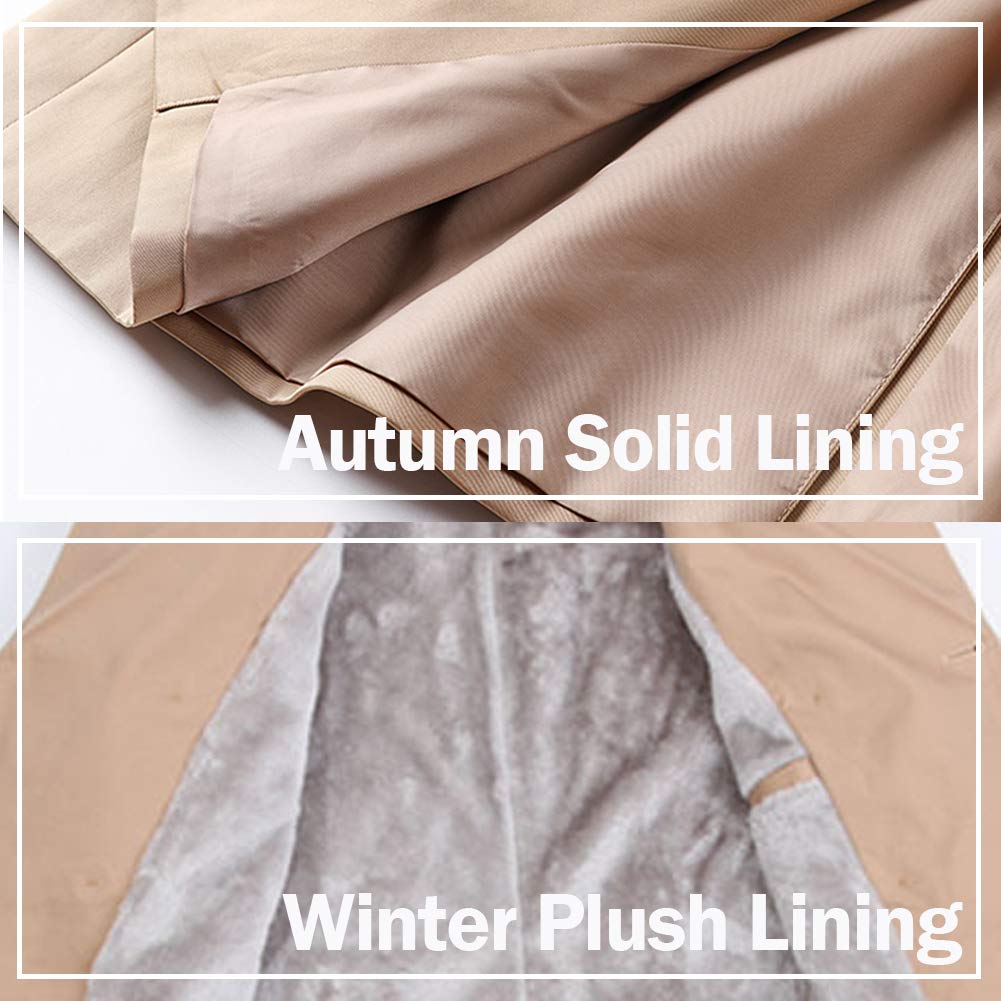 Men's Double Breasted Trench Coat - Oversized Casual Windbreaker with Lapel - Long Jacket Overcoat for Fall & Winter | Perfect for Office, Dating & Outdoor Activities
