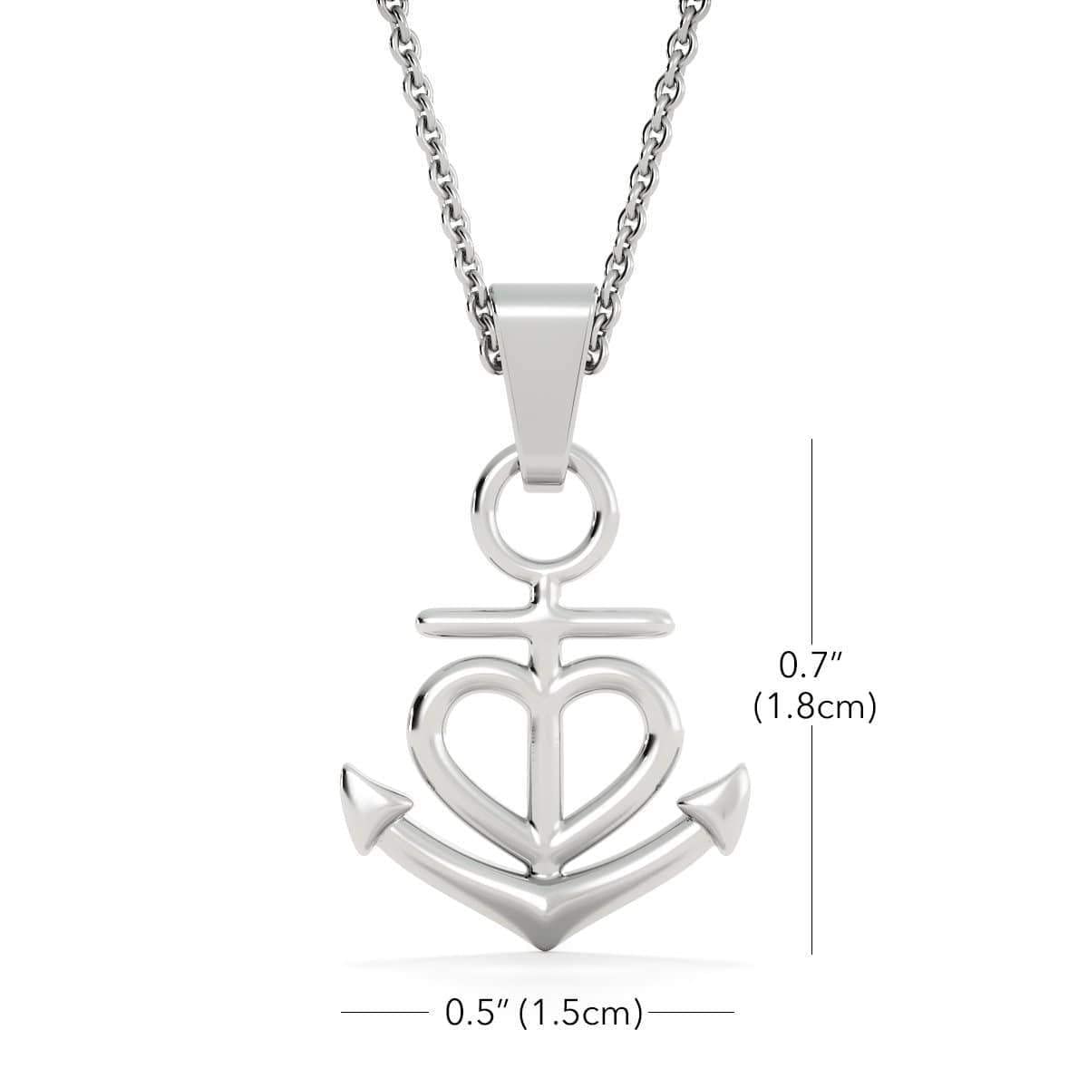 Express Your Love Gifts - Best Friend Always There Anchor Necklace, Stainless Steel 1622, Perfect for Birthdays, Anniversaries, and Special Occasions