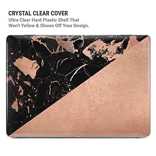 Premium Skinit Case & Skin for MacBook Pro 16-inch (2019-2020) | Black & Rose Gold Marble Split Design | Protective Cover for Work, School & Travel
