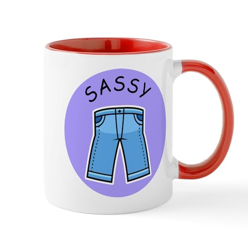 White/Red Inside - Sassy Pants Mug