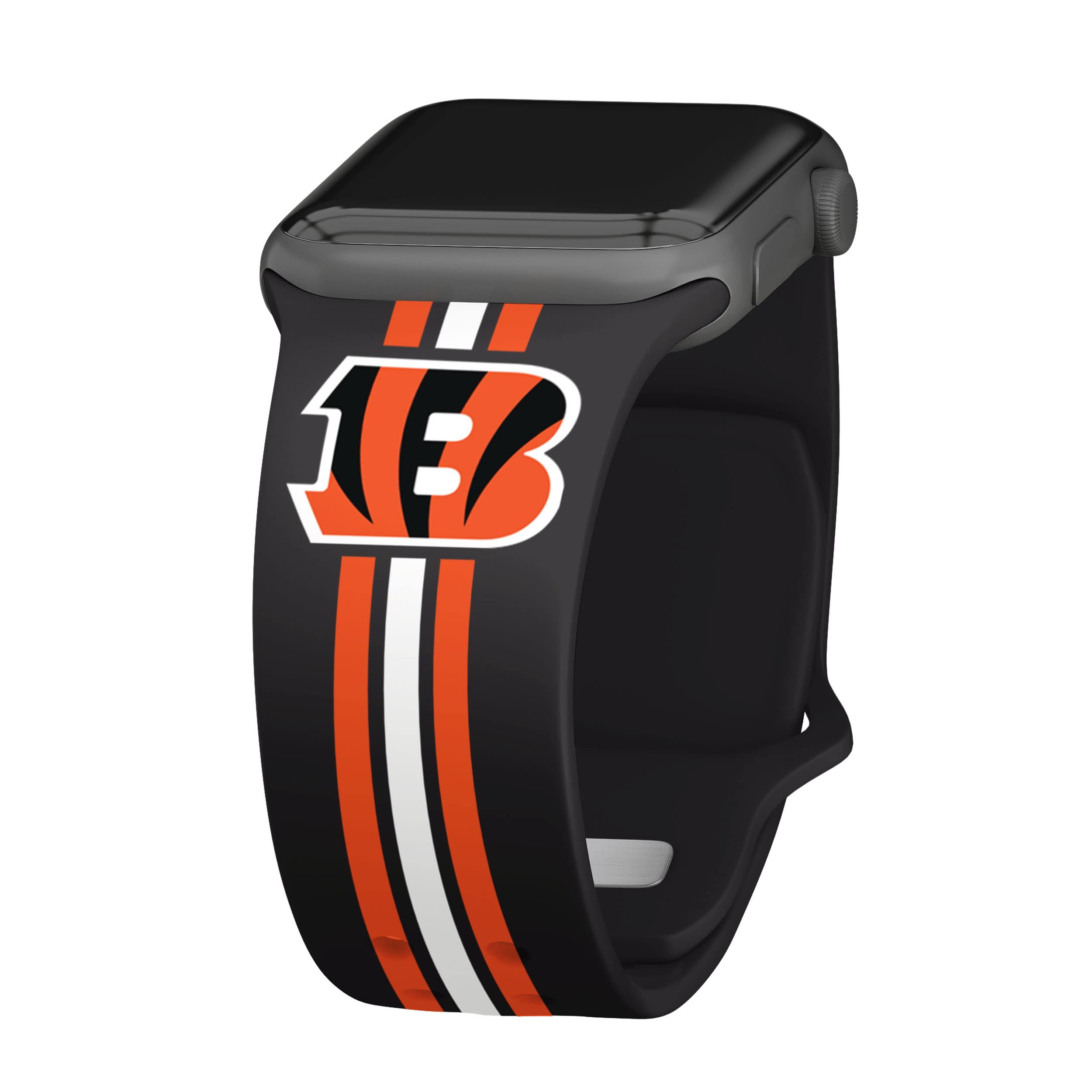 Game Time Cincinnati Bengals HD Watch Band Compatible with Apple Watch - Stylish Sports Accessory for NFL Fans & Fitness Tracking