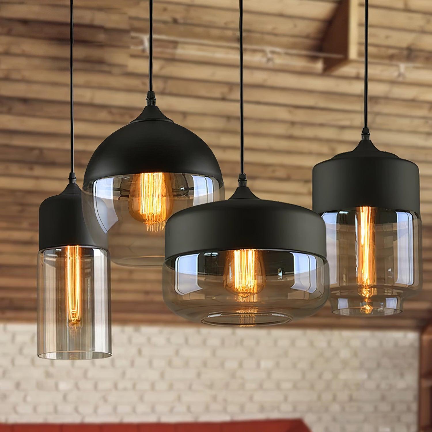 Eclisse Quartet Pendant Lamp - Modern 4-Light Ceiling Fixture for Dining Room, Kitchen Island & Living Room Lighting