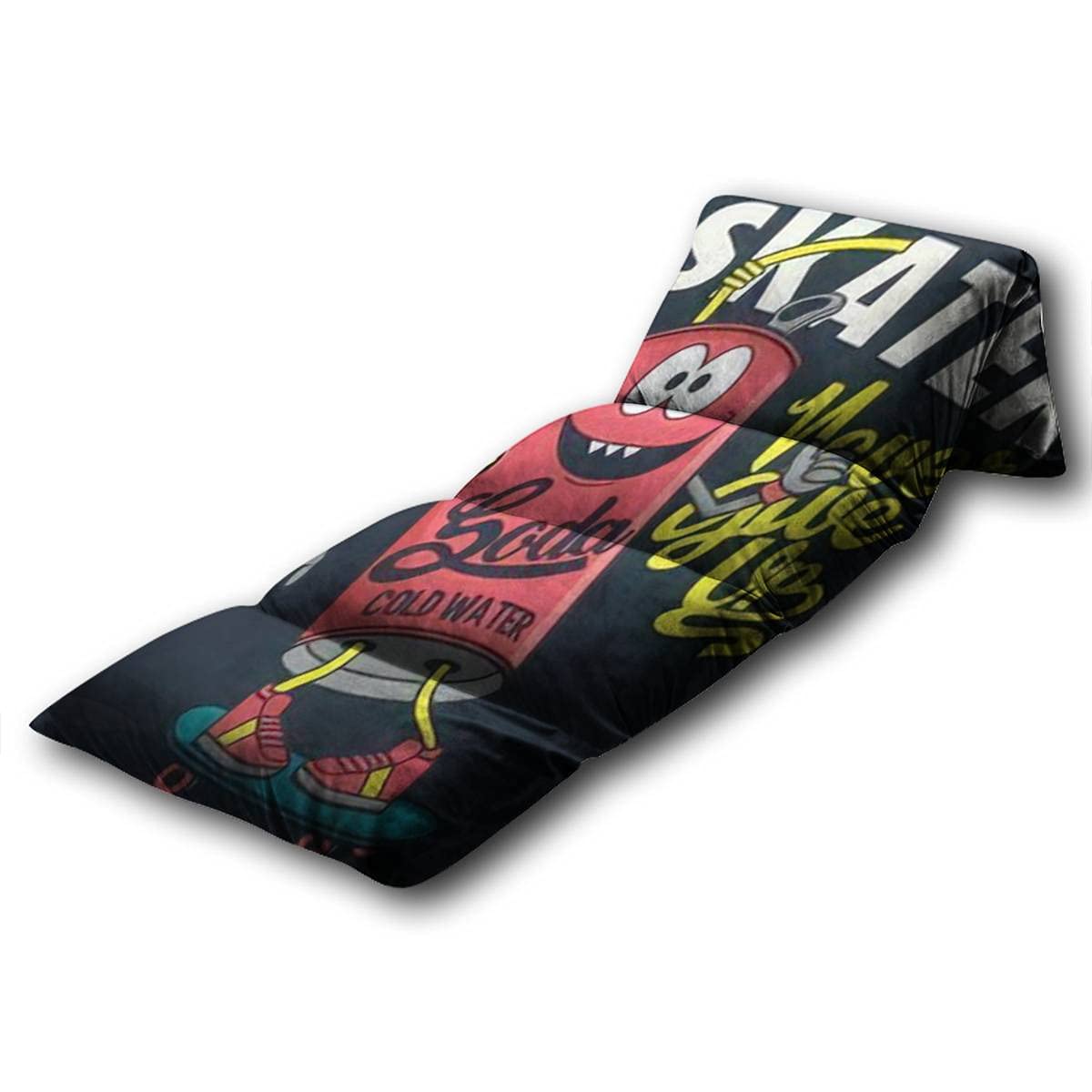 Kids Floor Pillow - Cartoon Soda Skater Design, Queen Size Soft Floor Lounger for Reading & Playing Games | Perfect for Slumber Parties, Nap Time & Kids' Playroom Decor