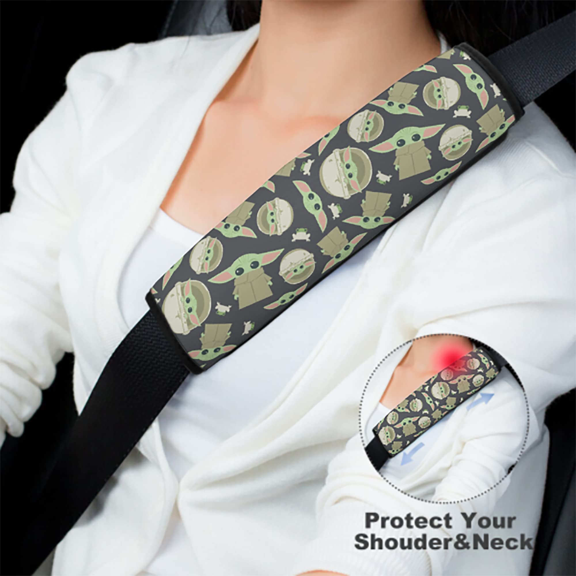 Soft Car Seat Belt Covers & Shoulder Pads - Comfortable Seatbelt Protectors for Kids (Girls & Boys) - Perfect for Long Road Trips & Daily Commutes