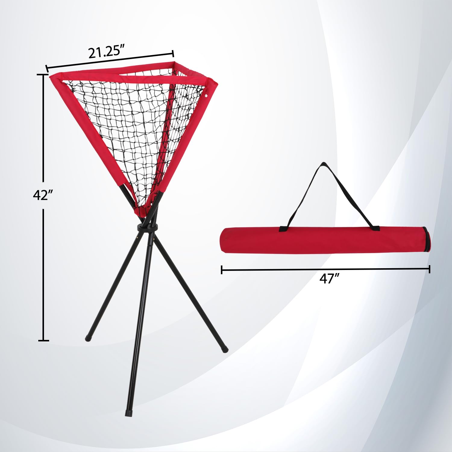 Smartxchoices Metal Frame Baseball & Softball Practice Ball Caddy - Holds 60 Baseballs or 30 Softballs for Hitting, Pitching, Batting Practice & Field Training - Includes Carry Bag - Perfect for Backyard Drills, Team Practices & Coaching Sessions