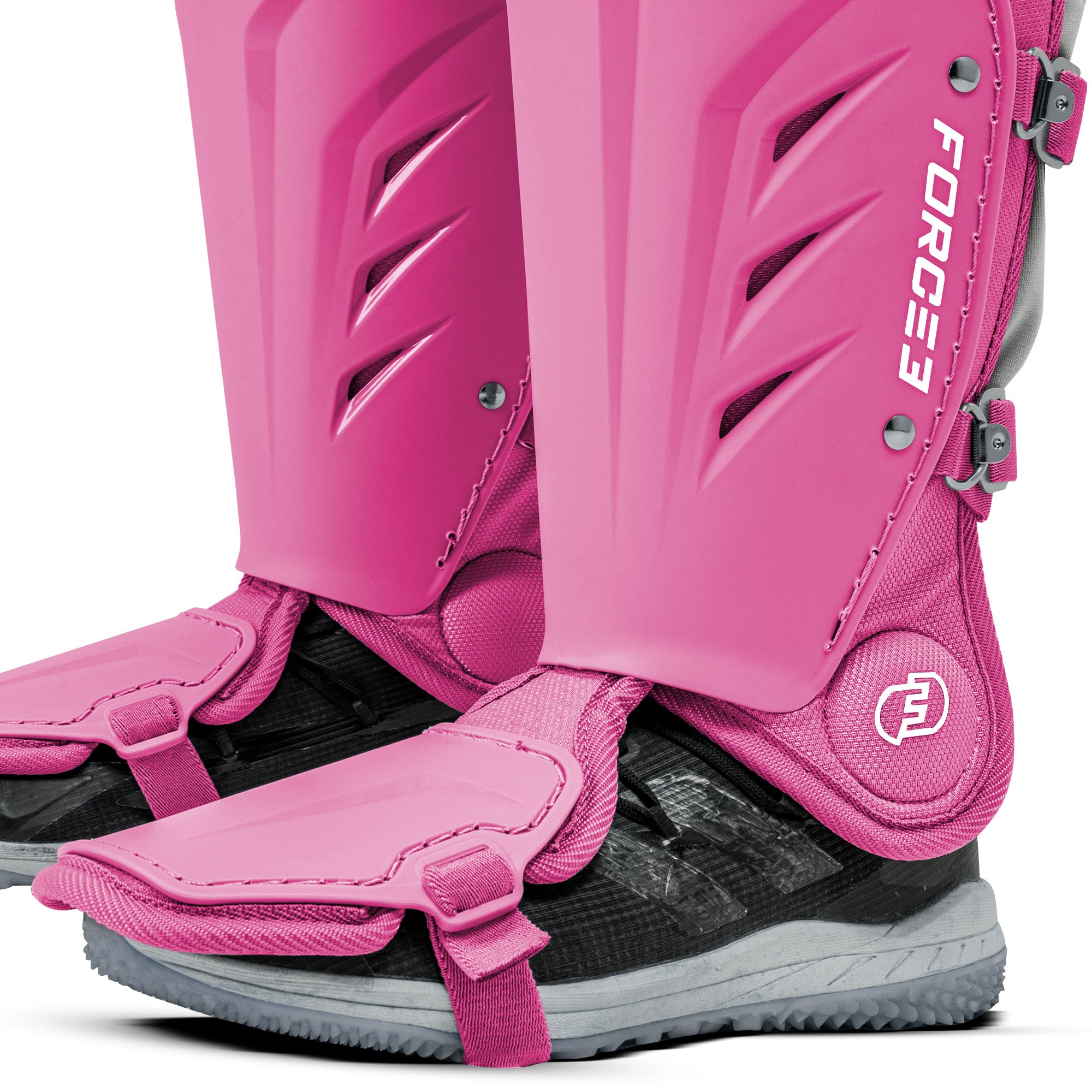 FORCE3 XS3® PRO ELITE Baseball Catcher Leg Guards - Adult Size | Lightweight Protective Gear for PitchCom® System | Perfect for MLB, College & Youth Games