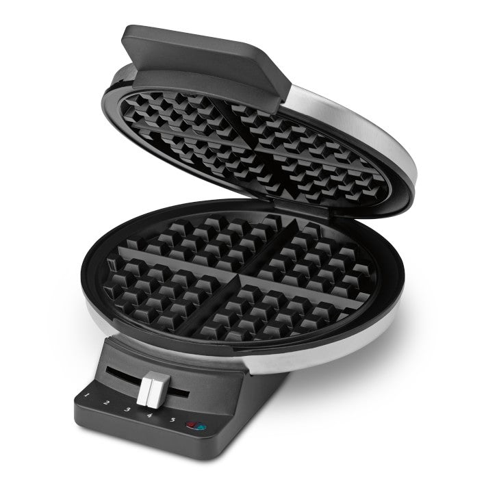 Cuisinart Round Waffle Maker - Stainless Steel Belgian Waffle Iron with Adjustable Temperature for Perfect Homemade Waffles | Breakfast, Brunch & Family Gatherings