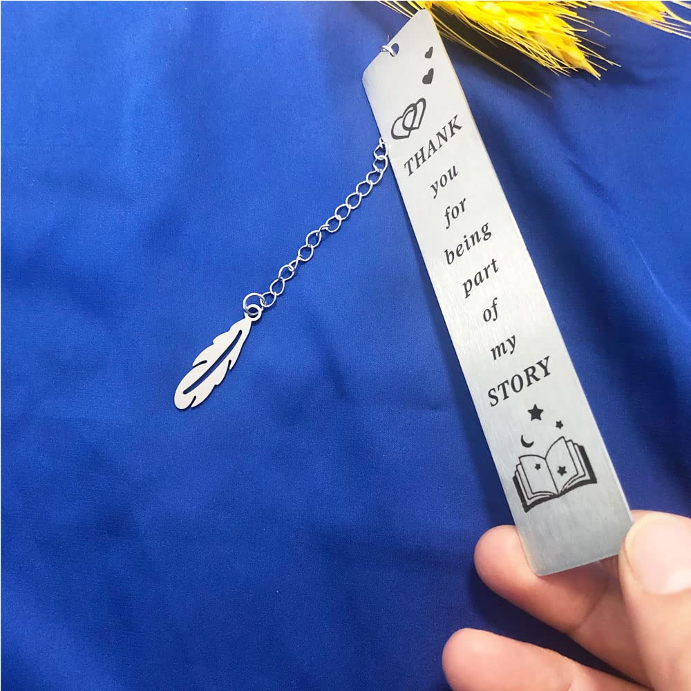 Personalized Metal Bookmarks for Women - Unique Birthday, Christmas & Retirement Gifts for Book Lovers, Students & Teachers - Thank You for Being... Thoughtful Page Markers & Stocking Stuffers for Friends - Perfect for Reading, Book Clubs & Gift-Giving Occasions