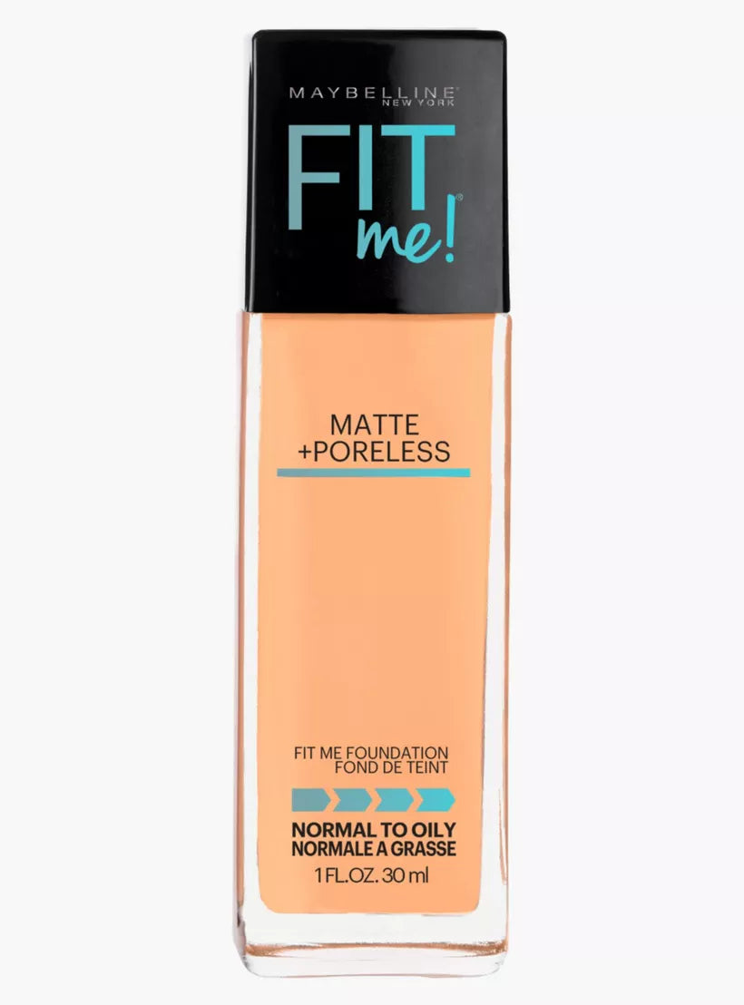 Maybelline New York Fit Me Matte + Poreless Liquid Foundation - Oil-Free Makeup, Natural Finish, Shade 230, Perfect for Oily Skin & Everyday Wear
