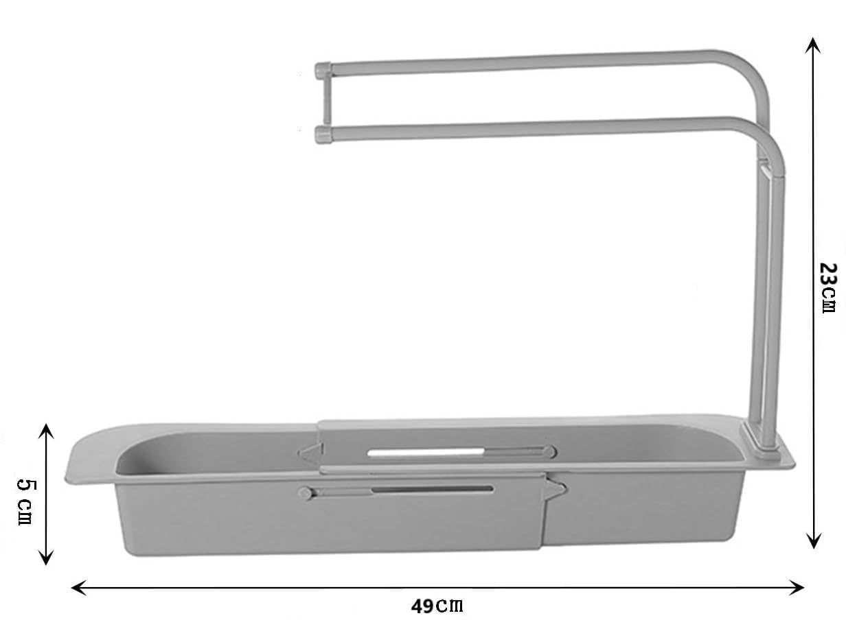 Upkaranwale Kitchen Sink Organizer Rack with Soap Holder - Pink | Space-Saving Sink Caddy for Sponges & Dish Soap | Perfect for Small Kitchens & Bathrooms