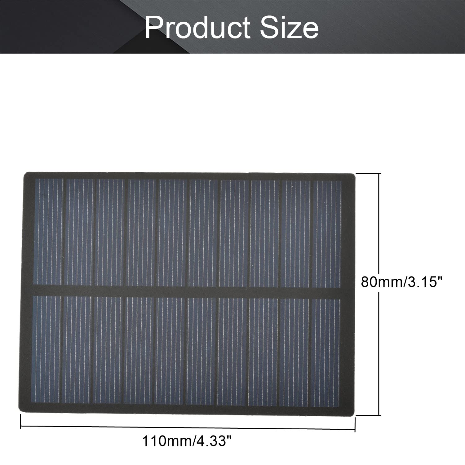 Fielect 5V 1.3W Mini Solar Panel Kit - DIY Battery Charger for Toys, Lights & Small Electronics (110x80mm) | Perfect for Outdoor, Garden & Educational Projects