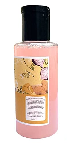 Olive House Ginger and Onion Oil Shampoo for Hair Growth & Scalp Care - 100ml - Natural Hair Loss Treatment for Thicker, Stronger Hair - Perfect for Daily Use & Damaged Hair Repair