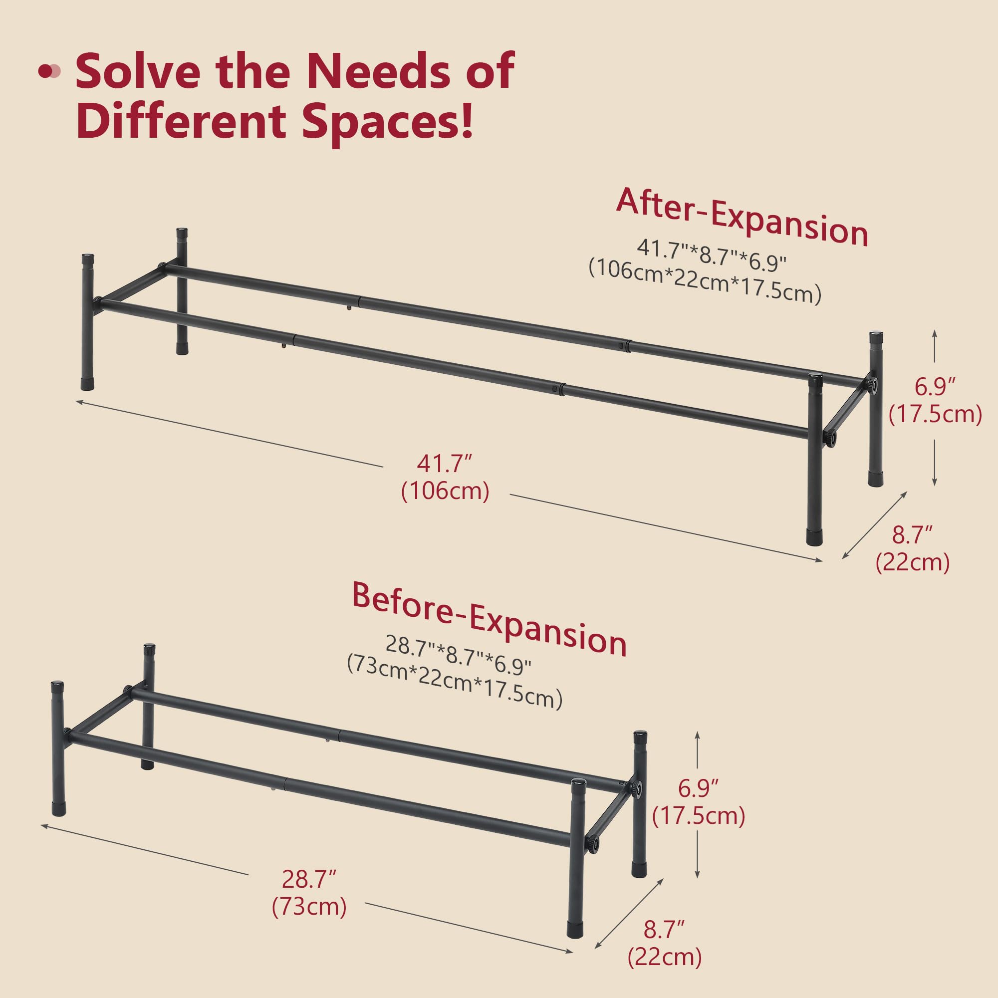 Tajsoon Expandable Shoe Rack 1 Tier - 28