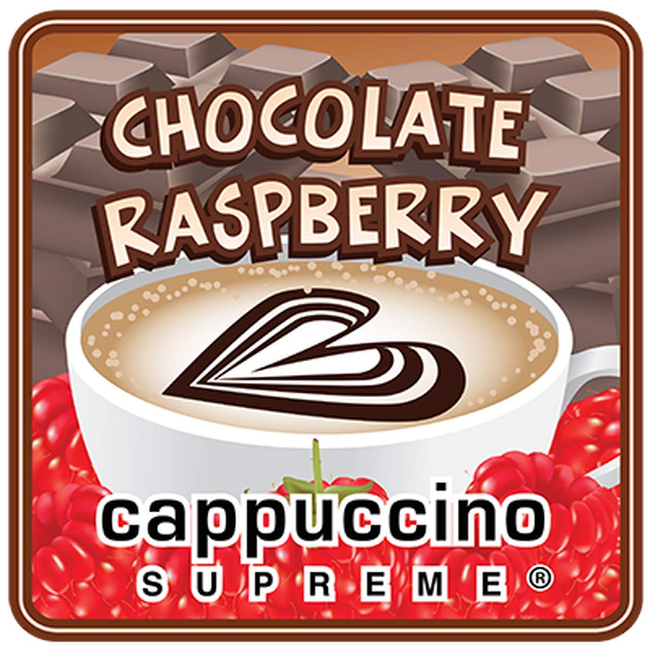 Supreme Cappuccino Mix 2 lb Bag - Chocolate Raspberry Flavor | Instant Coffee Drink for Home, Office & Gifts | Perfect for Breakfast, Dessert & Coffee Breaks