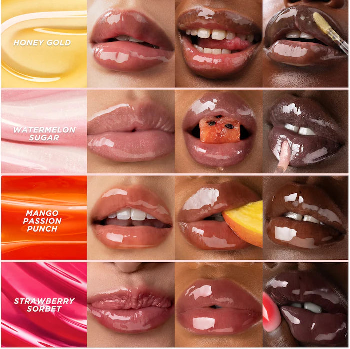 Gisou Honey Infused Hydrating Lip Oil - Nourishing & Moisturizing Lip Treatment with Natural Ingredients - Perfect for Dry Lips, Daily Care & Nighttime Lip Routine