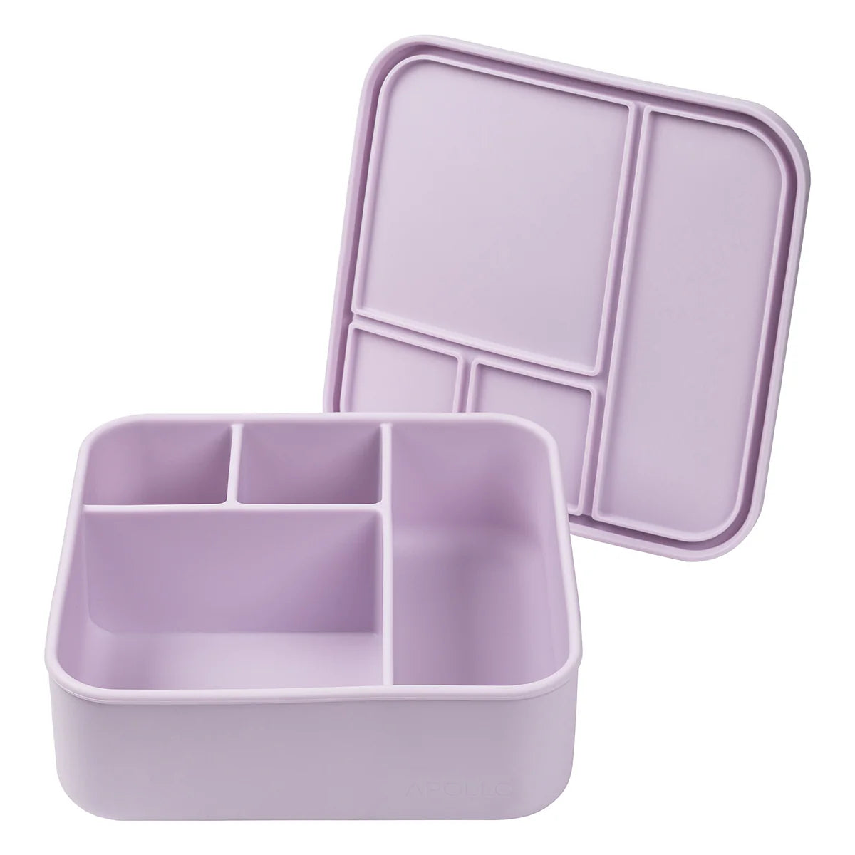 Apollo 4-Compartment Silicone Bento Box - Purple | Reusable, Leak-Proof Lunch Container for Adults & Kids | Perfect for Office, School, Picnics & Meal Prep