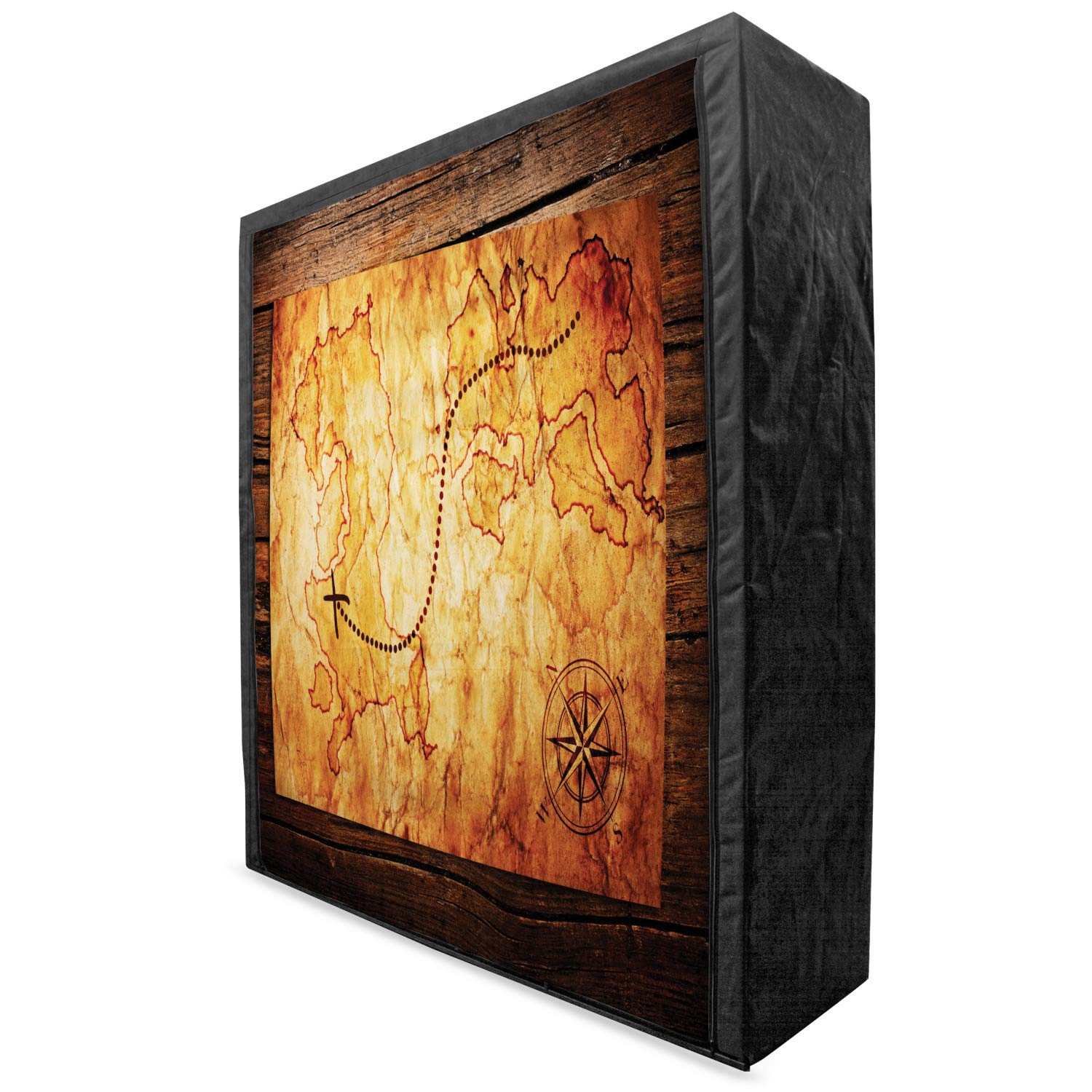 Ambesonne Vintage Island Map Fabric Wardrobe - 59